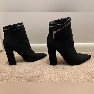 JustFab booties. Black. Size 8.5
